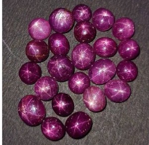 Pierre précieuse naturelle de qualité supérieure en rubis étoile à six branches rouge rose ovale cabochon, faite à la main, 5-10 mm, 3-7 carats, pierre précieuse en vrac de tierce partie - Product Image 4