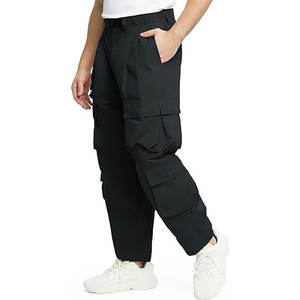 กางเกงคาร์โก้ผู้ชายน้ำหนักเบาระบายอากาศได้ดีมีกระเป๋าข้างเอวปานกลางผ้าฝ้ายลำลองกันลม - Product Image 2