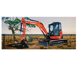 Excavatrice compacte Kubota U48-4 efficace à vendre, faible nombre d'heures, moteur diesel, commandes hydrauliques fluides, cabine fermée, prête à l'emploi - Product Image 1