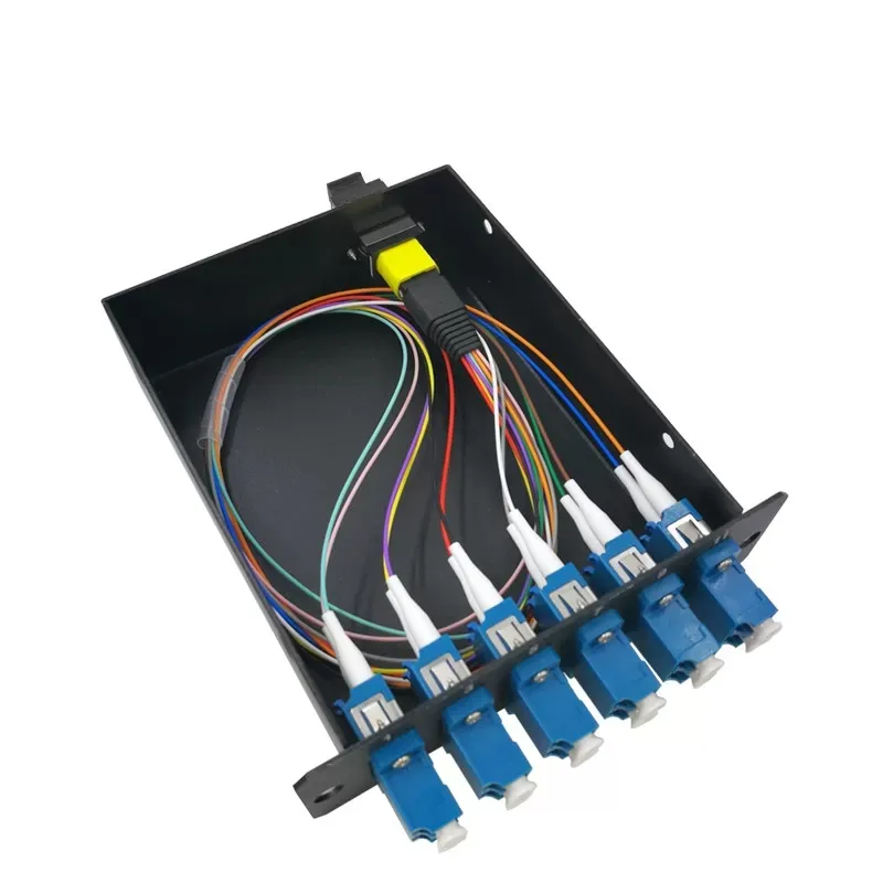 MTP/MPO kasetleri 12 fiber MPO LC kaset kutusu Singlemode G652D optik kablo MPO MTP kaset modülü