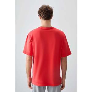 Camiseta Estampada de Corte Holgado para Hombre Fiesta, 100% Algodón, Jersey Grueso y Suave con Textura 88354 - Product Image 2