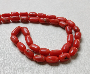 Hebra de 16 pulgadas, 100% cuentas de piedras preciosas de coral italiano natural, cuentas de coral rojo de alta calidad, cuentas de forma ovalada de coral rojo - Product Image 4