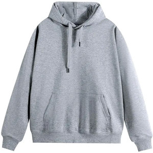 Designer Men's 100% Cotton French <b>Terry</b> Pullover Hoodies Custom Embroidered Logo Heavyweight <b>Bulk</b> Blank Sweatshirts - Product Image 5
