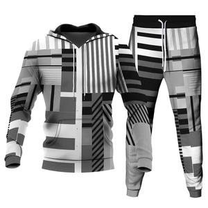 Conjunto Deportivo de Alta Calidad con Impresión Personalizada de Logotipo de Marca, Sudadera con Capucha y Pantalones, Dos Piezas, Trajes Deportivos para Hombre - Product Image 2