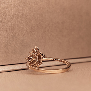 Igi ได้รับการรับรอง CVD HPHT VVS Lab-Grown 14K แหวนเพชรตัด Marquise Diamond สำหรับผู้หญิงเครื่องประดับที่ดี - Product Image 3