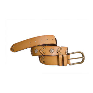 Ceinture en cuir pour dames de haute qualité de longueur personnalisée Design décontracté d'affaires de luxe avec laiton automatique pour cadeau d'anniversaire à boucle - Product Image 1