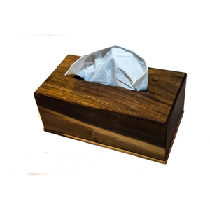 Boîte à mouchoirs en bois faite à la main, design moderne, écologique, support de rangement pour serviettes, organisateur en bois naturel uni pour la maison, le bureau, la table - Product Image 4
