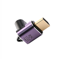 Adaptador de Audio y Video Premium de 90 Grados, Extensor de Ángulo Macho a Hembra, Conector de Transmisión USB C 2.1 Mini para Teléfono Móvil