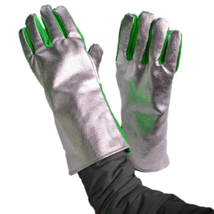 Gants de soudage en cuir respirants et résistants à la chaleur, couleur unie, pour l'extérieur – Meilleure vente de vêtements de travail - Product Image 4