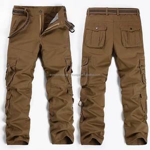 Wholesale Men Outdoor <b>Cargo</b> Duck Canvas <b>Work</b> <b>Pants</b> Leisure Trousers Double Knee Carpenter <b>Pants</b> - Product Image 1