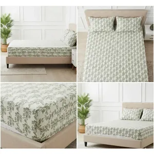 Ensemble de housse de couette King Size en coton égyptien imprimé à la main Kalamkari - Product Image 3
