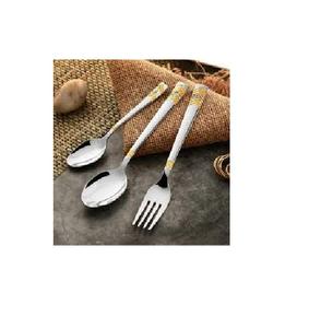 Hot Selling Stainless Steel Set Gold Cutlery <b>Flatware</b> Sets Fork and Spoon Luxury <b>Flatware</b> 4 Pcs Supplier - Product Image 4
