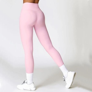 High Quality 100% Cotton <b>Women's</b> <b>Leggings</b> Custom Sizes Fitness Wear From Pakistan with Mid Waist Logo - Product Image 3