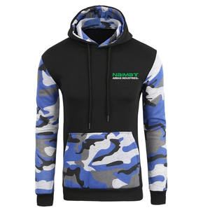 Sweat à capuche thermique en molleton de coton/polyester respirant, tendance, pour l'hiver, l'entraînement en salle de sport, grande taille, impression par sublimation, uni - Product Image 1