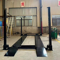 Elevador Hidráulico para Estacionamiento de Autos, Elevador de Vehículos de 4 Postes, Rampa, Equipo de Servicio para Garaje