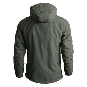 Ropa de Diseño Popular personalizada para hombres, impermeable, informal, liso, a prueba de viento, chaqueta blanda, precio barato - Product Image 2