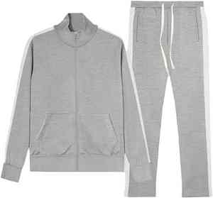 Chándal de invierno para hombre al aire libre, suéter de lana multicolor, conjunto de 2 piezas, chándal de talla grande al por mayor, sudor - Product Image 3