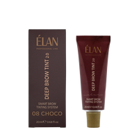 Teinture pour sourcils profonde ELAN Professional 08 CHOCO Brun naturel Crème pour sourcils 20ml Texture crémeuse longue durée