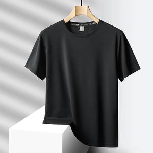2024 été décontracté Sport T-Shirt pour hommes séchage rapide haut de gymnastique col rond manches courtes disponible noir vert surdimensionné tailles 6XL imprimé - Product Image 2