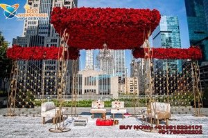 Boda de estilo marroquí Mandap marquesinas decoración ceremonia de boda Metal Chuppah decoración arco precio bajo Mandap estructura boda conjunto Reino Unido - Product Image 2