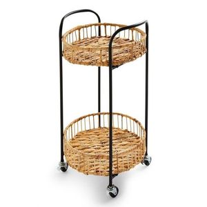 Grand seau de table à 2 plateaux carrés pour panier de serveur de nourriture Seau sur support en métal d'occasion de haute qualité pour hôtel - Product Image 5