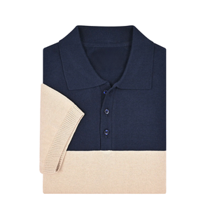 Mens Color Block Knit Polo Shirt Short Sleeve Casual Breathable Soft Lightweight <b>Classic</b> Collar Summer Smart Casual Top Wear - Product Image 5