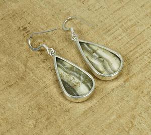 Pendientes de gancho de ágata con bandas de Plata de Ley 925, joyería de piedras preciosas chapada en oro hecha a mano, regalo de boda perfecto de moda para ella - Product Image 5