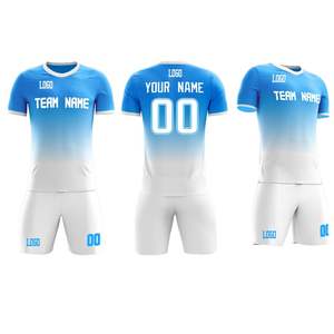 Maillots de football d'entraînement pour hommes, ensembles 100% polyester, grande taille, manches courtes, nom d'équipe personnalisé, maillots de football, uniformes de match - Product Image 6