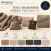 Pochette à monnaie en microfibre de qualité supérieure avec logo personnalisé, fermeture à glissière, sac à monnaie en daim de luxe pour ranger les pièces d'or et d'argent