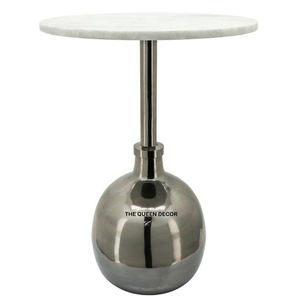 Table d'appoint en marbre de qualité supérieure, nouveau design, plateau rond en marbre avec acier inoxydable pour salon - Product Image 4