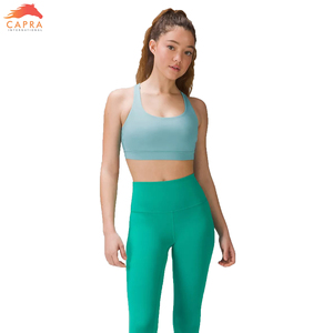 Soutien-gorge de sport pour femme, design simple et respirant, sans manches, en Spandex/Polyester, maintien moyen, prix de gros abordable, OEM ODM - Product Image 3