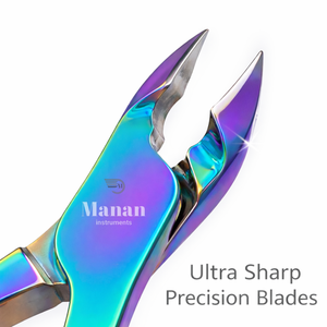 Coupe-cuticules professionnel arc-en-ciel en acier inoxydable, coupe-ongles ultra-affûté, tondeuse à doigts à double ressort, outil de manucure - Product Image 2