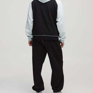 Conjunto de chándal personalizado 2025, conjunto de Jogger con logotipo de alta calidad, pantalones de chándal acampanados y Sudadera con capucha para hombre, conjunto de pantalones de chándal de algodón con cremallera - Product Image 5