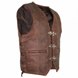 Chaleco de Cuero para Hombre de la Mejor Calidad, Estilo Casual, Talla Grande, Primavera, Lona Transpirable, Ecológico, Color Personalizado, Cuello en V - Product Image 2