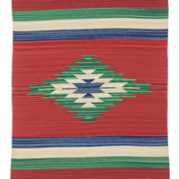 Tapis en coton tissé fantaisie, pelucheux, réversible, lavable en machine, motif moderne, rectangulaire, pour la maison, le camping, les voyages, l'exercice