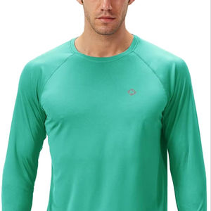 เสื้อป้องกันผดผื่นแขนยาวป้องกันแสงแดด UPF 50 + UV สำหรับผู้ชายผ้าซับลิเมตสำหรับใช้เป็น MMA แห้งเร็วน้ำหนักเบา - Product Image 1