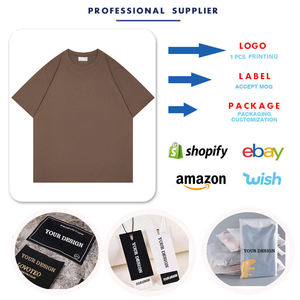 Alta calidad 240Gsm en blanco gota hombro camiseta 100% algodón peso pesado camiseta de gran tamaño camiseta personalizada para hombres - Product Image 6