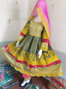 Hot New Vintage Kuchi Pashtun Tribal Gypsy Dress Afghani Kuchi Suit Frock Long Chiffon Fabric Design Ropa musulmana tradicional - Product Image 2