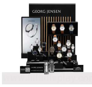 อะคริลิคใสทันสมัยกำหนดเองสำหรับจอแสดงผลนาฬิกาหนา50มม. ที่ตั้งโชว์บนเคาน์เตอร์ขายปลีกมีตราสินค้า - Product Image 1