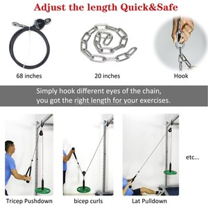 Sistema de polea de Fitness, equipo de gimnasio, estante de sentadillas, accesorios para entrenamientos de brazo desplegable, máquina de Cable de gimnasio en casa DIY - Product Image 4