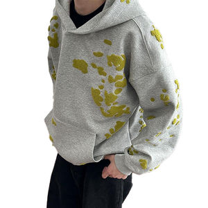 เสื้อฮู้ดผู้ชายผ้ากำมะหยี่หนาปักลายวินเทจสำหรับผู้ชายแนวสตรีทแต่งลายได้ตามต้องการ - Product Image 1