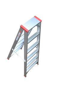 Échelle de travail domestique intérieure fiable au design moderne en quatre étapes avec caractéristiques de sécurité Échelle à usage quotidien - Product Image 5