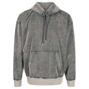 Nueva llegada de calidad superior de los hombres de piedra lavada sudaderas básicas de algodón mezclado ropa de invierno transpirable hombres piedra lavada sudaderas con capucha - Product Image 1
