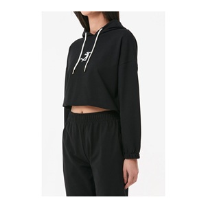 ชุดวอร์มผ้าฝ้ายมีฮู้ดสำหรับผู้หญิงไซส์พิเศษชุดวอร์มผ้าฝ้าย100% ฤดูใบไม้ร่วงพิมพ์ลายโลโก้ออกแบบได้ตามต้องการ - Product Image 1