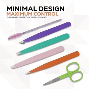 Juego de Pinzas para Cejas con Tijeras y Cepillo, Punta Puntiaguda de Acero Inoxidable, Reutilizables, Estilo Moderno, para el Cuidado de las Cejas, Cuidado Personal - Product Image 6