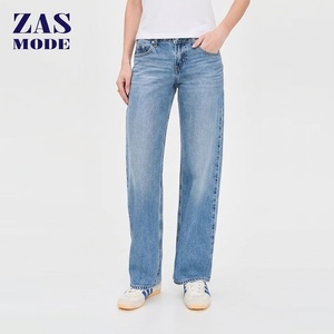 Pantalones Vaqueros Estilo Boyfriend para Mujer, Estilo Europeo Americano 2026, Ecológicos, de Secado Rápido, Lavados, Corte Holgado, 100% Algodón - Product Image 1