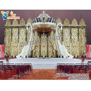 Salón de bodas del sur de la India Estilo Cisne Mandap Srilankan Boda Nuevo diseño Swan Mandapam Maharani Ceremonia DE BODA FRP Swan Mandap - Product Image 1