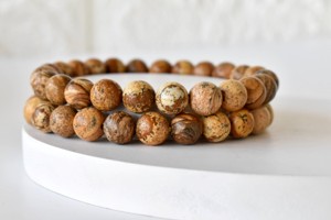 Hot Selling <b>Healing</b> Brown Color Picture Jasper 8mm Natural Crystal Round Beaded <b>Bracelet</b> for Meditation Jewelry - Product Image 5