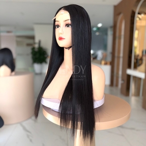 Pelucas muy sedosas de la mejor calidad, cabello crudo Real, cabello humano vietnamita 100%, peluca recta con cierre de Color Natural - Product Image 2