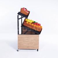 1220*660*510Mm Supermarktrek Metallic Fruitstandaard Displayrek Supermarktschappen